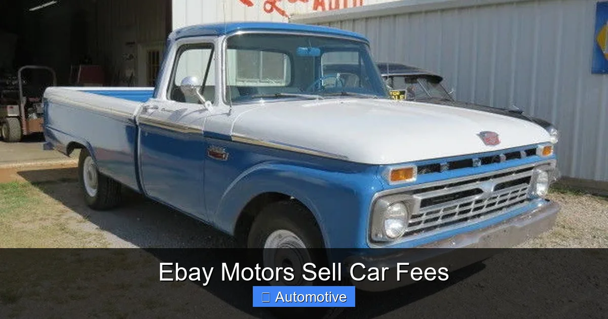 Ebay Motors Sell Car Fees