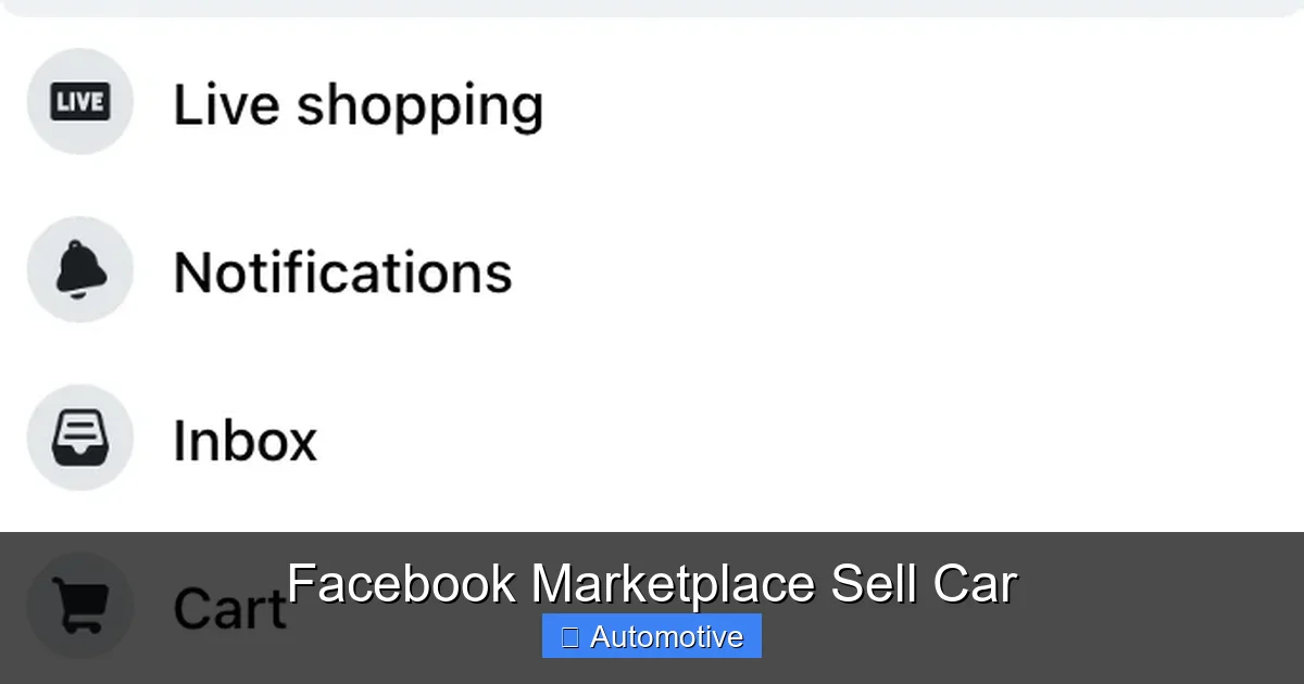 Facebook Marketplace Sell Car