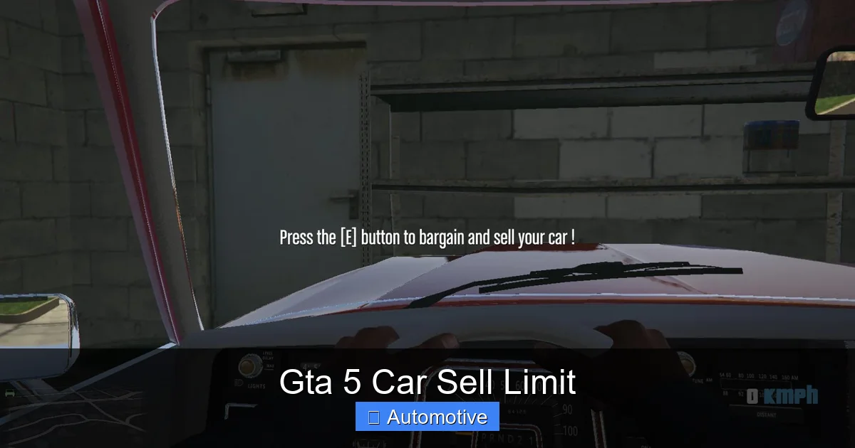 Gta 5 Car Sell Limit