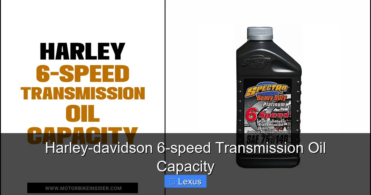 Harley-davidson 6-speed Transmission Oil Capacity