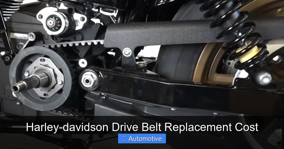 Harley-davidson Drive Belt Replacement Cost