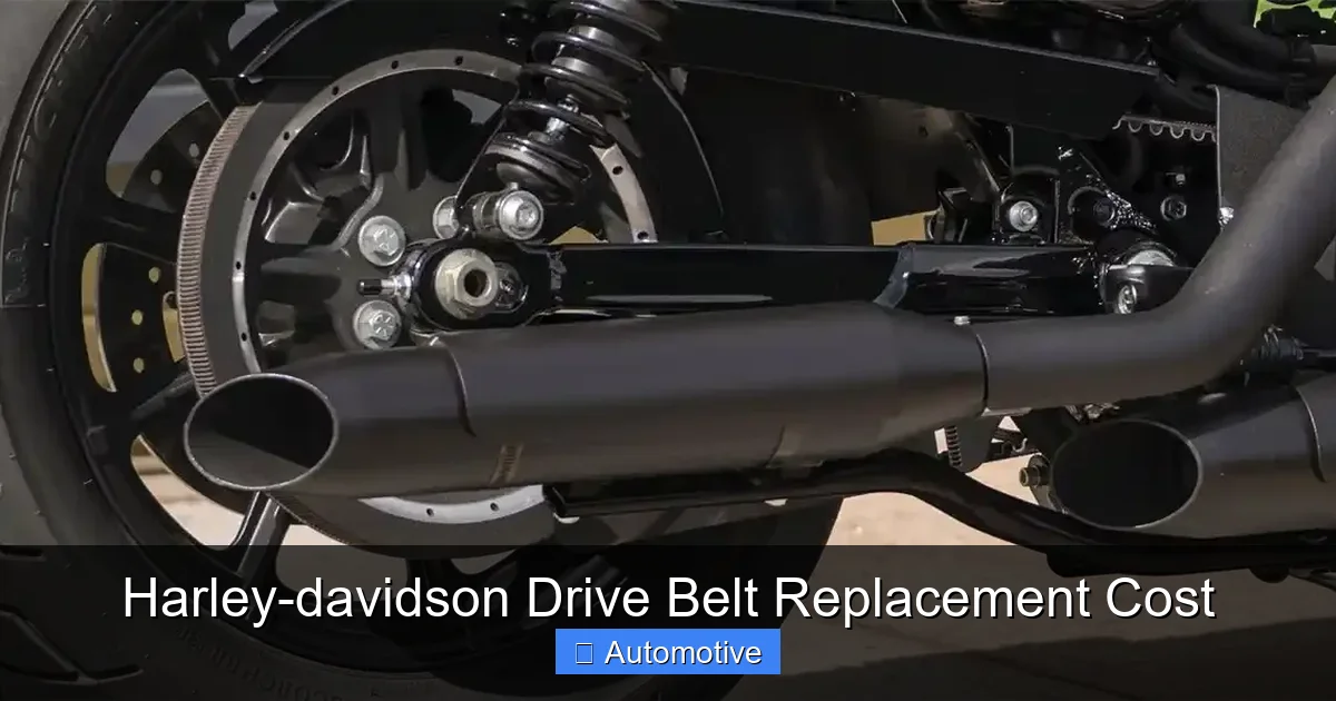 Harley-davidson Drive Belt Replacement Cost