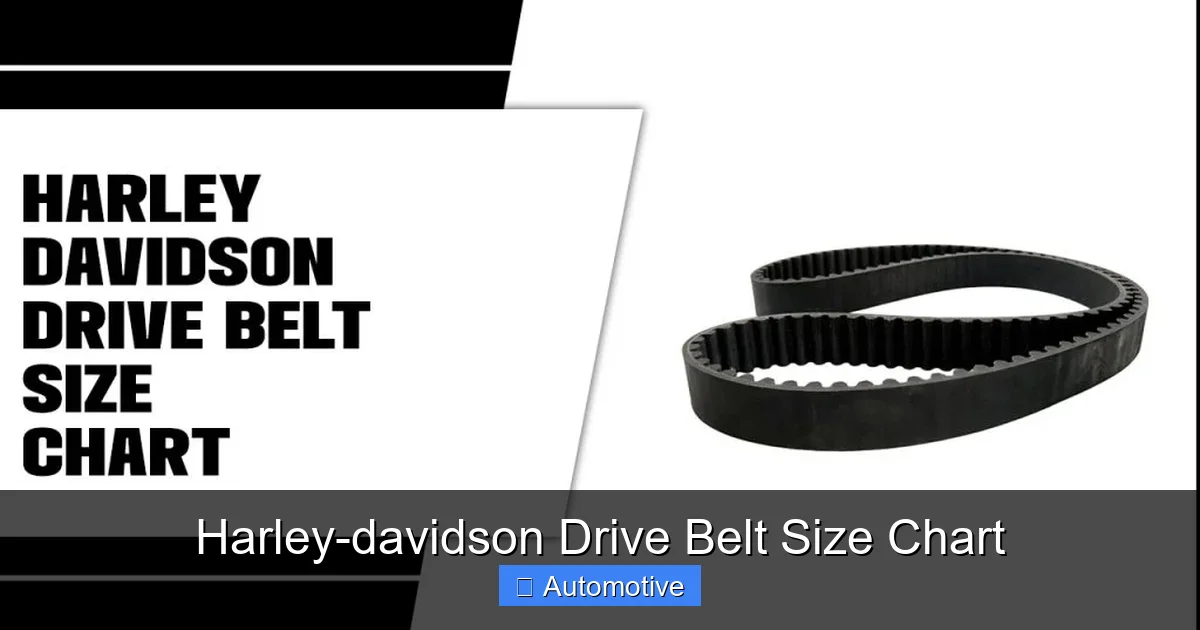 Harley-davidson Drive Belt Size Chart