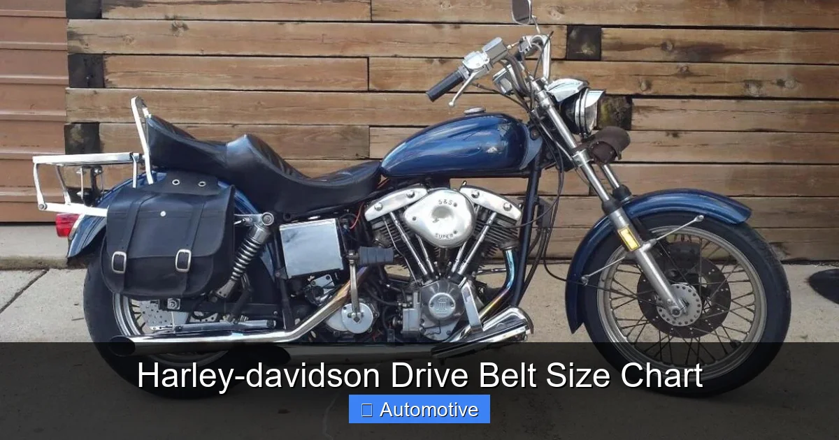 Harley-davidson Drive Belt Size Chart