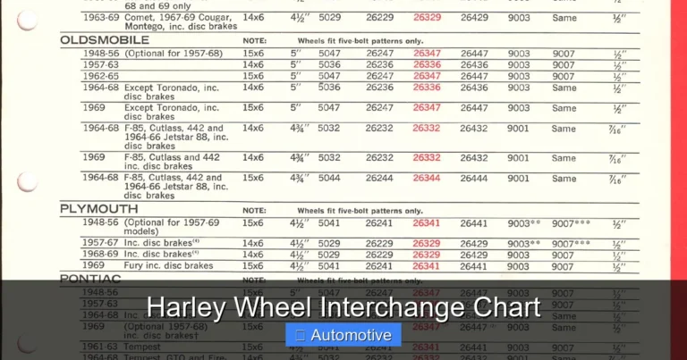 Harley Wheel Interchange Chart