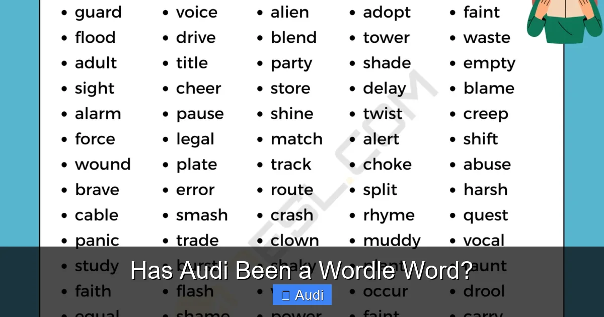 Has Audi Been a Wordle Word?