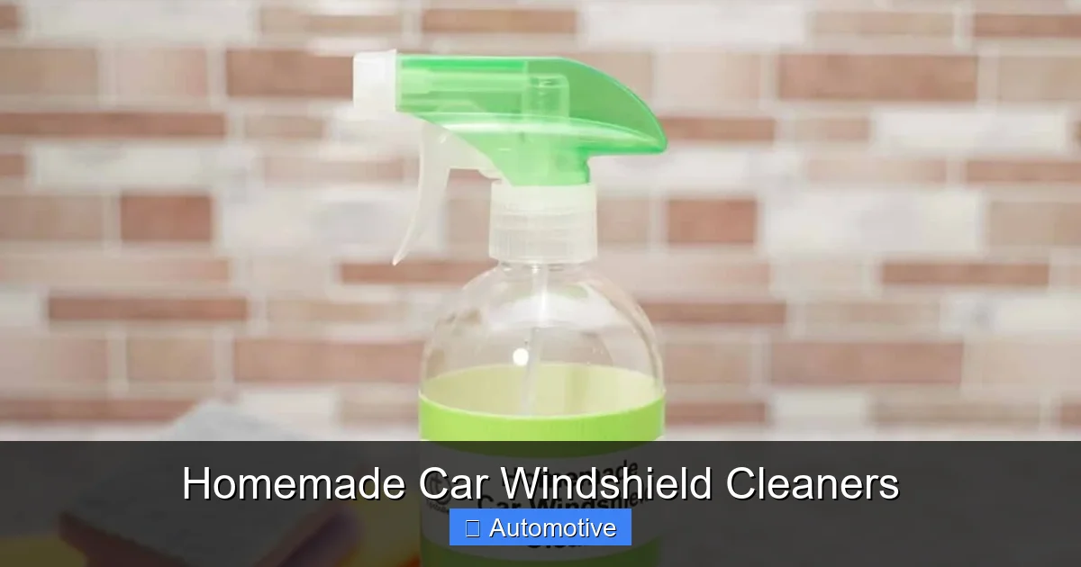 Homemade Car Windshield Cleaners