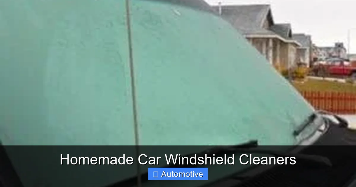 Homemade Car Windshield Cleaners
