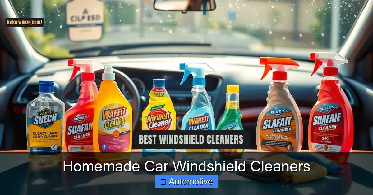 Homemade Car Windshield Cleaners