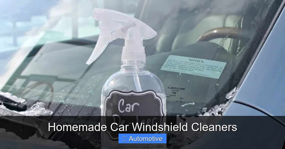 Homemade Car Windshield Cleaners