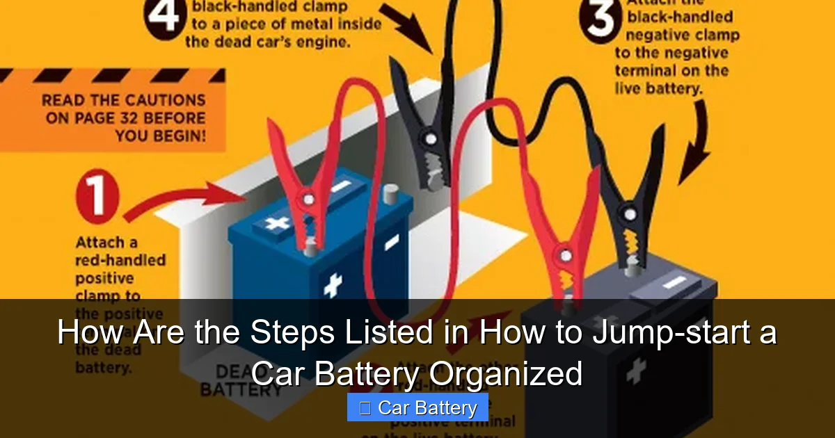 How Are the Steps Listed in How to Jump-start a Car Battery Organized