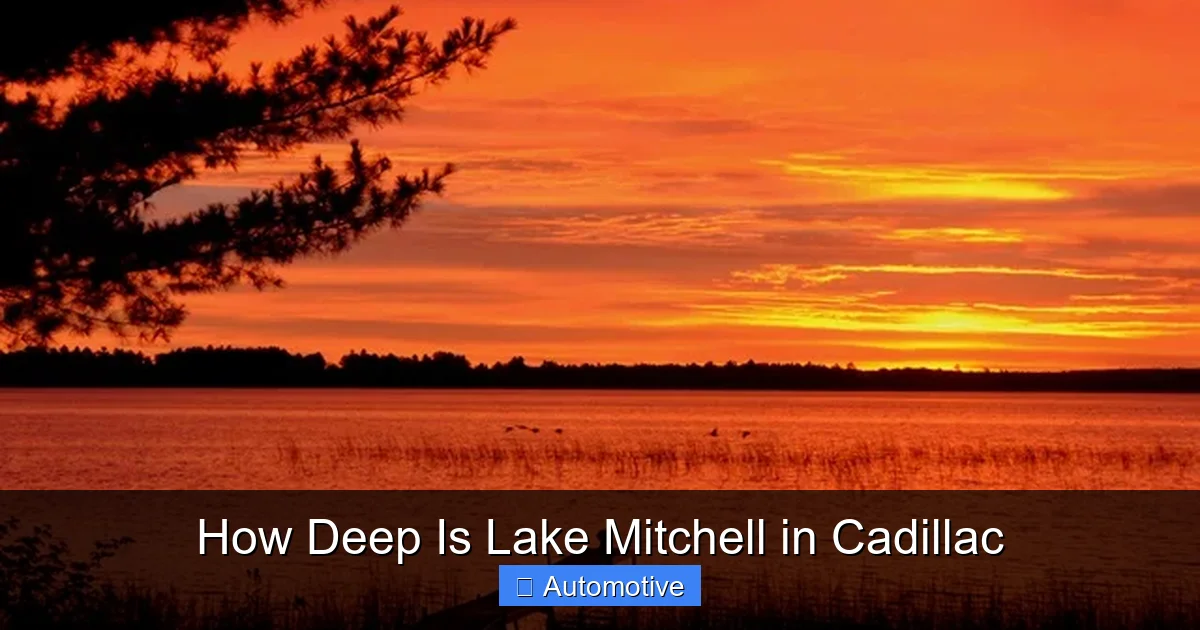 How Deep Is Lake Mitchell in Cadillac