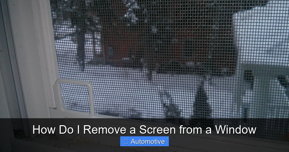 How Do I Remove a Screen from a Window