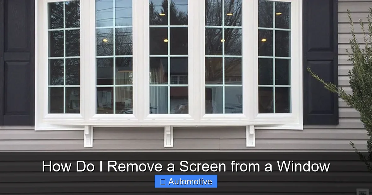 How Do I Remove a Screen from a Window