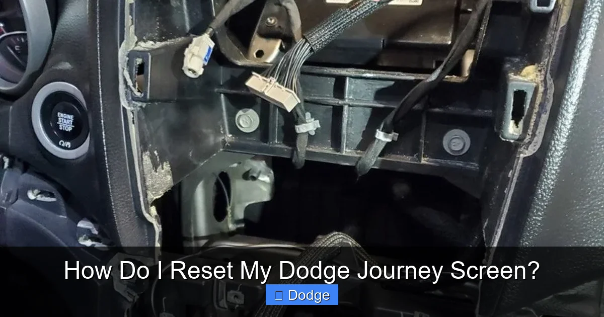 How Do I Reset My Dodge Journey Screen?
