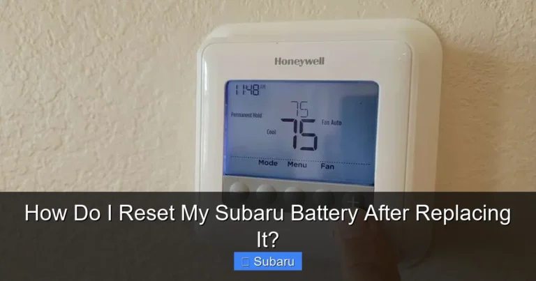 How Do I Reset My Subaru Battery After Replacing It?