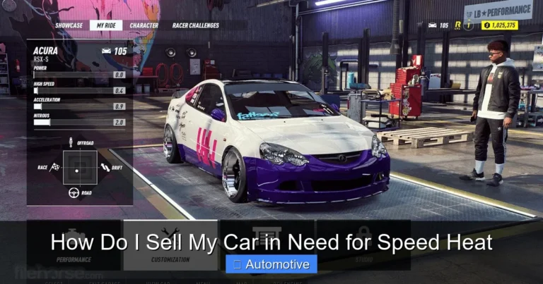 How Do I Sell My Car in Need for Speed Heat