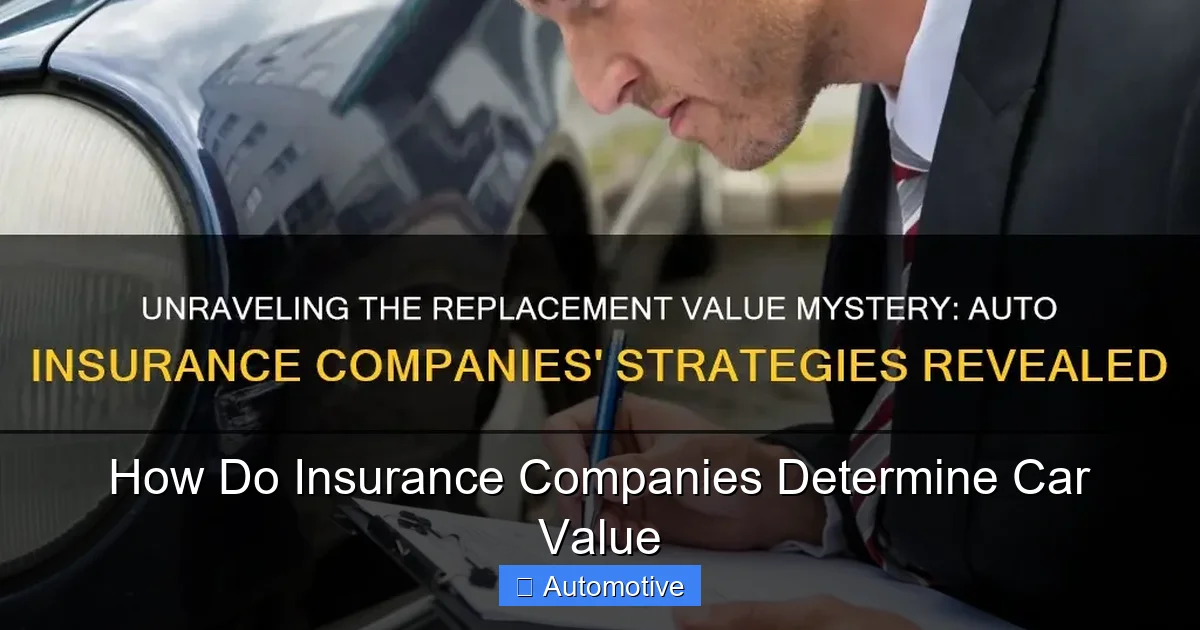 How Do Insurance Companies Determine Car Value
