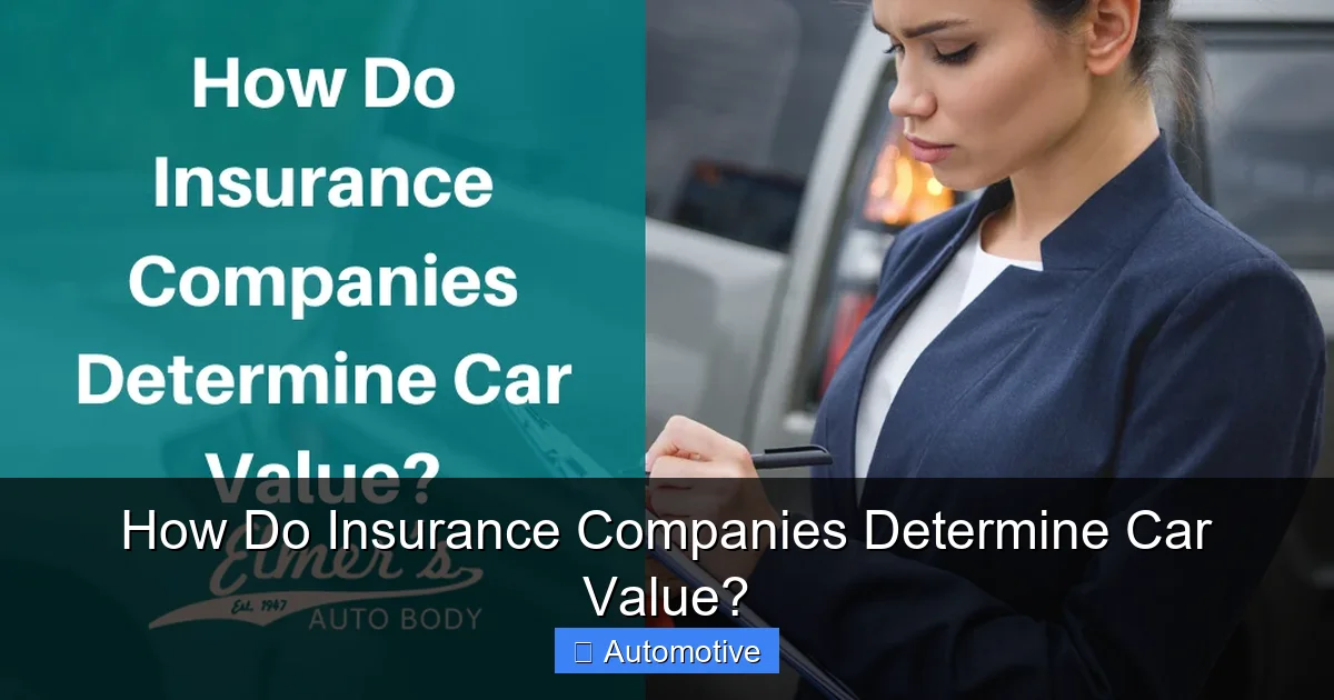 How Do Insurance Companies Determine Car Value?