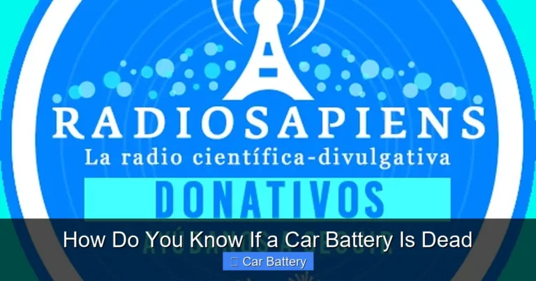 How Do You Know If a Car Battery Is Dead