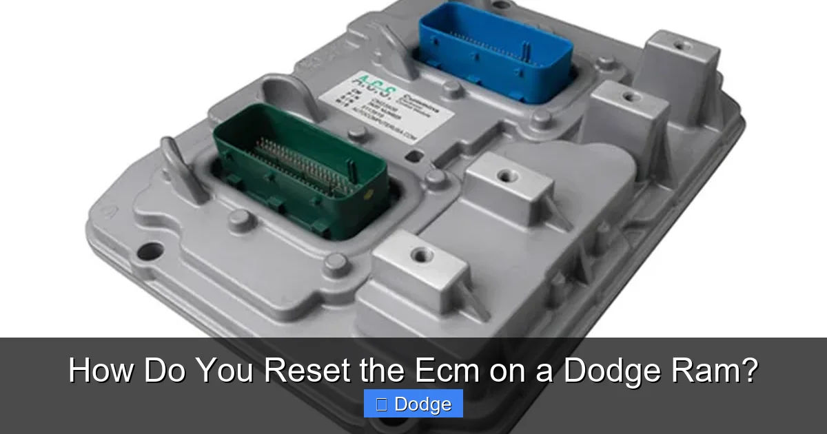 How Do You Reset the Ecm on a Dodge Ram?