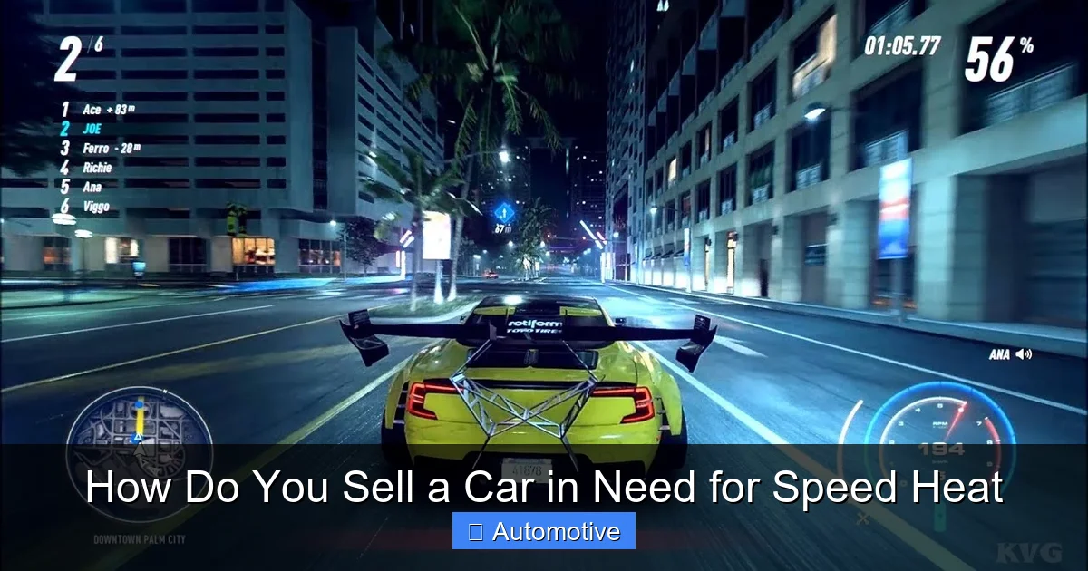How Do You Sell a Car in Need for Speed Heat