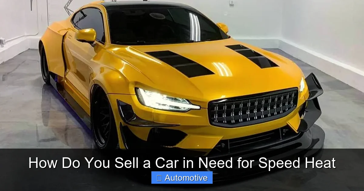 How Do You Sell a Car in Need for Speed Heat