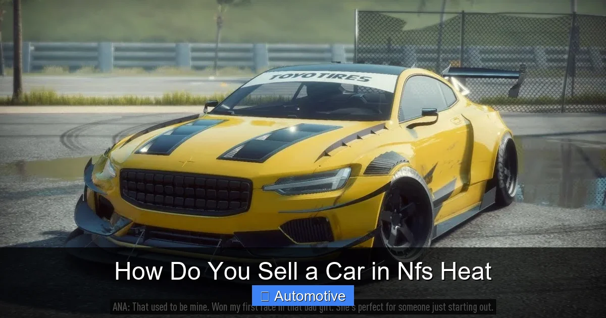 How Do You Sell a Car in Nfs Heat
