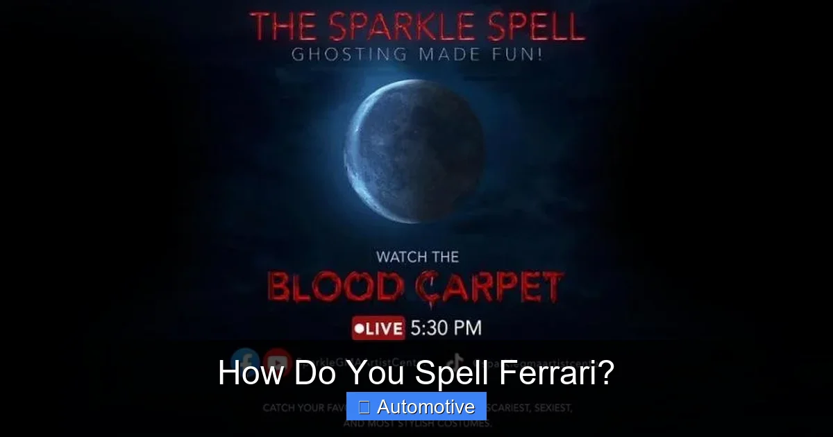 How Do You Spell Ferrari?