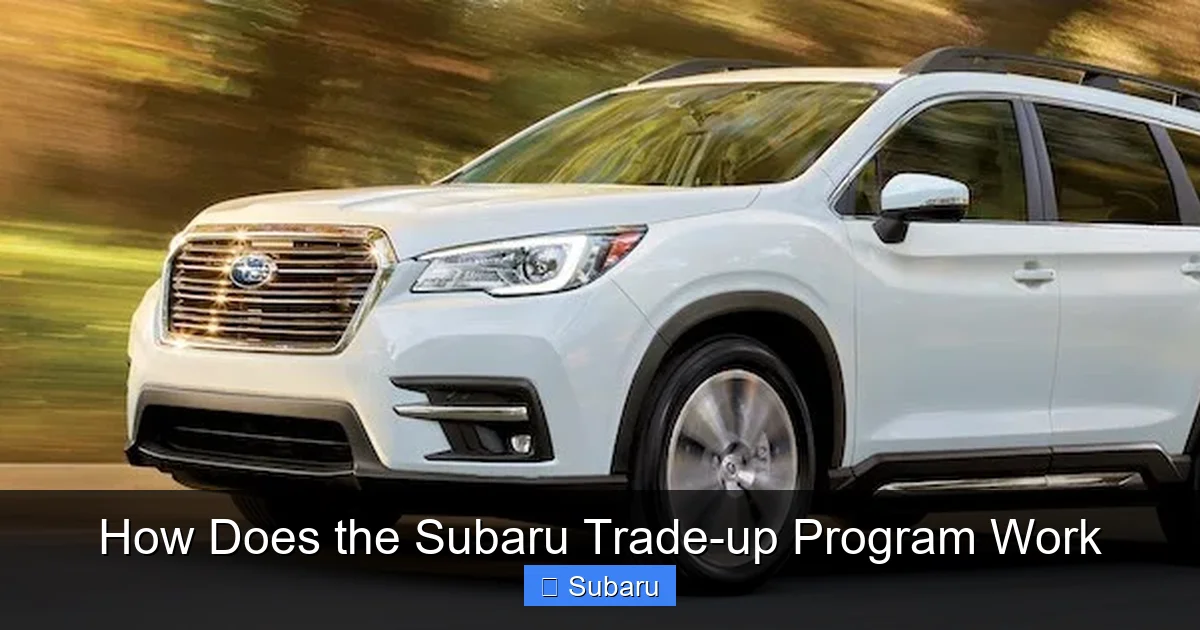 How Does the Subaru Trade-up Program Work