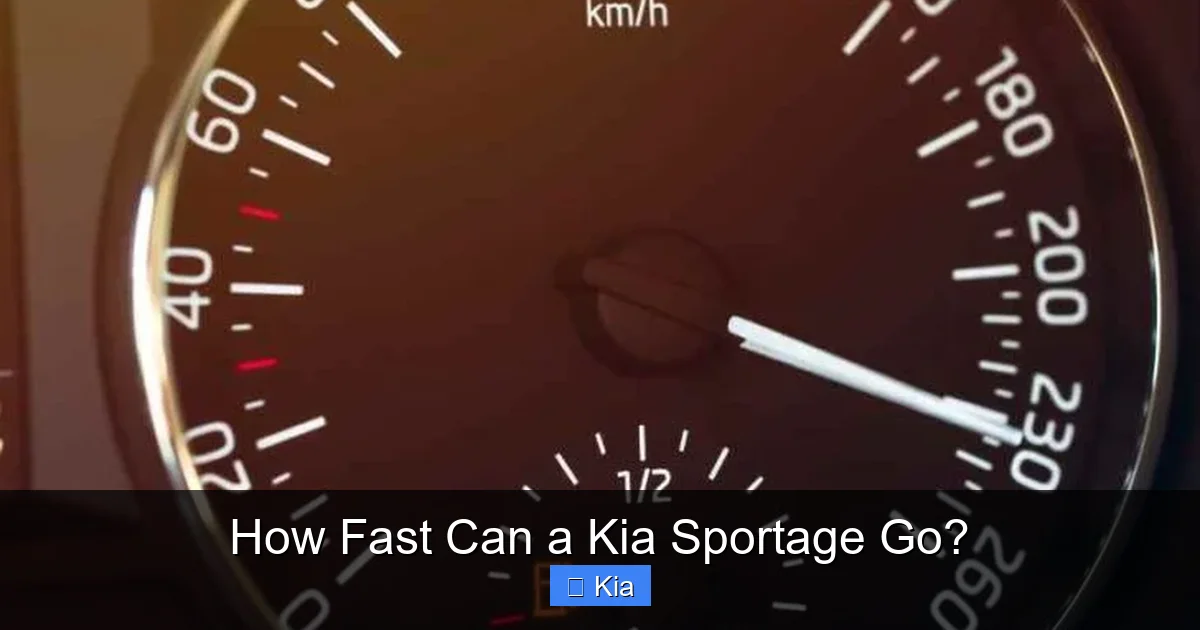 How Fast Can a Kia Sportage Go?