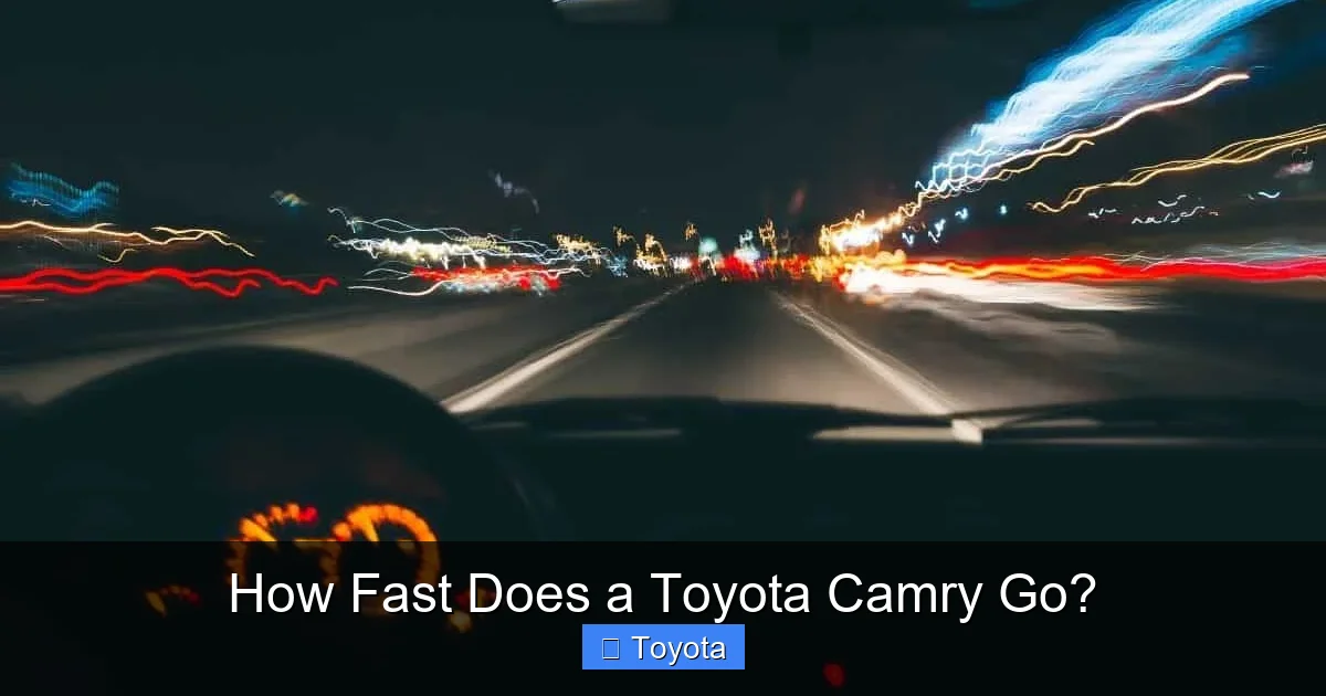 How Fast Does a Toyota Camry Go?