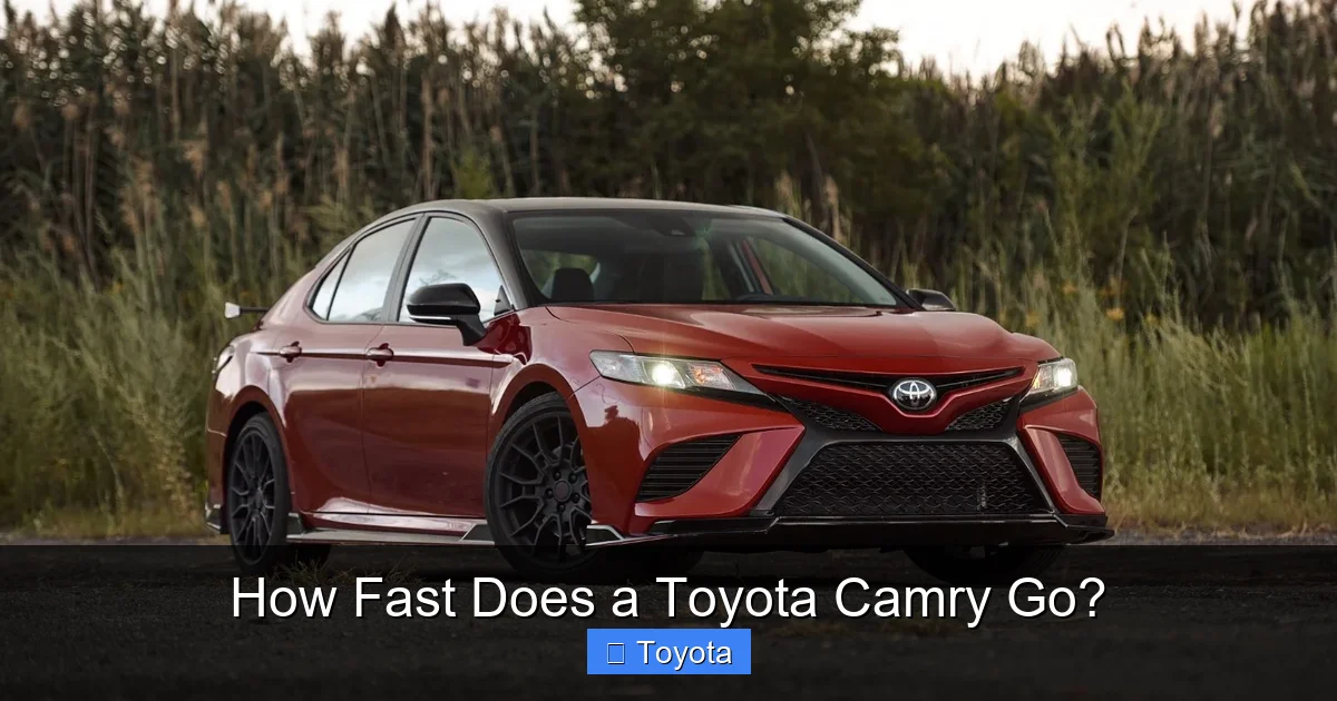 How Fast Does a Toyota Camry Go?