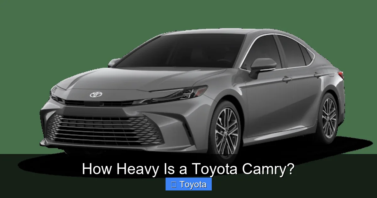How Heavy Is a Toyota Camry?