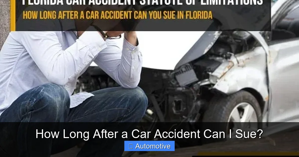 How Long After a Car Accident Can I Sue?