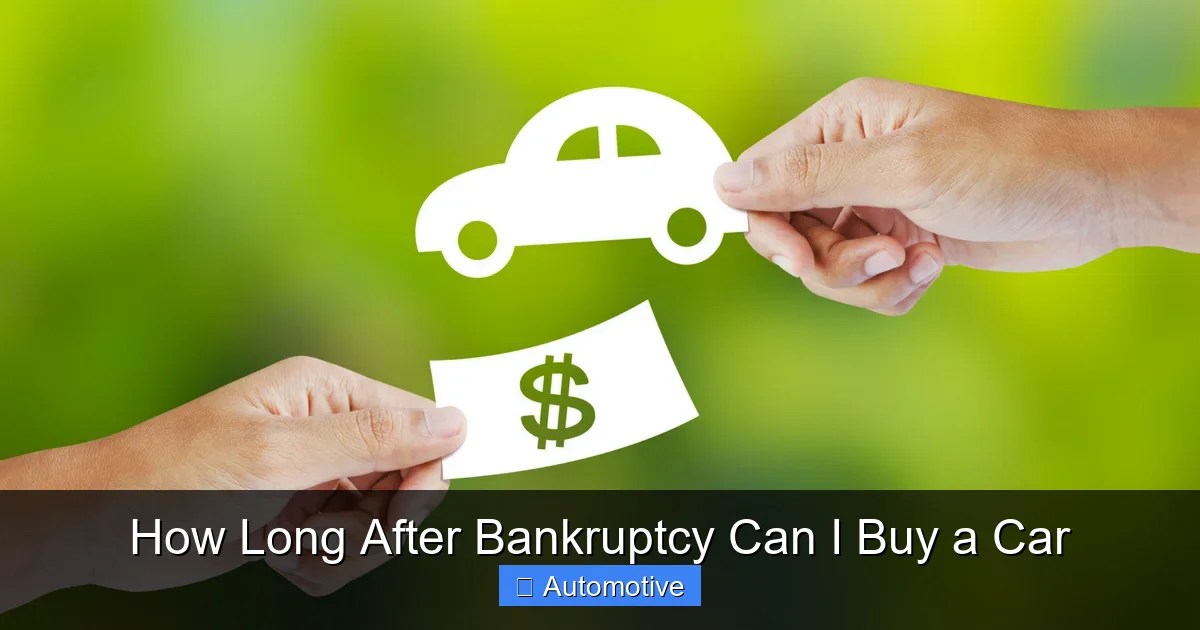 How Long After Bankruptcy Can I Buy a Car