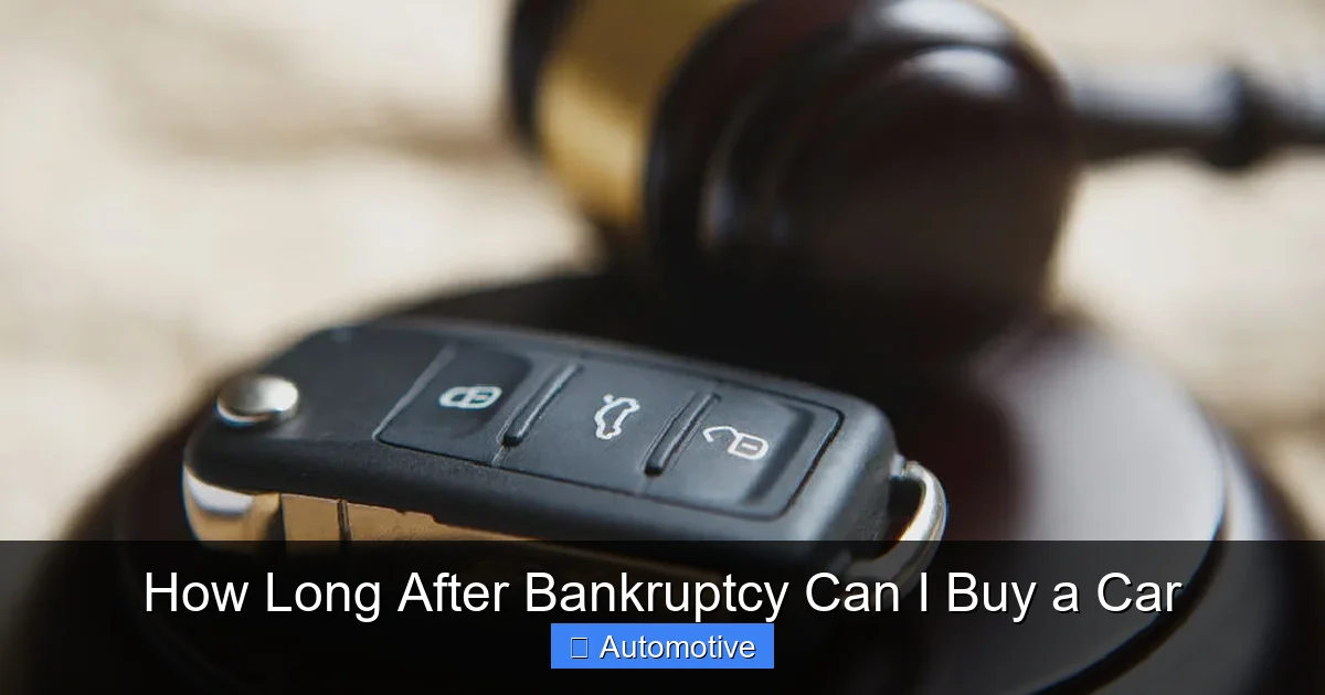 How Long After Bankruptcy Can I Buy a Car