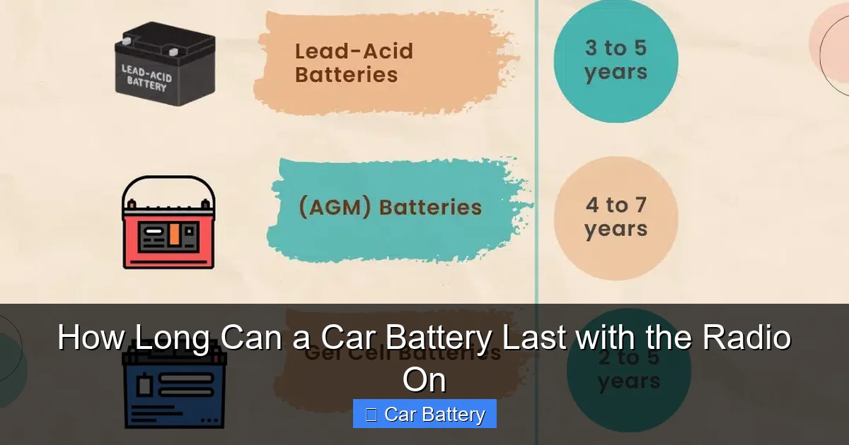 How Long Can a Car Battery Last with the Radio On