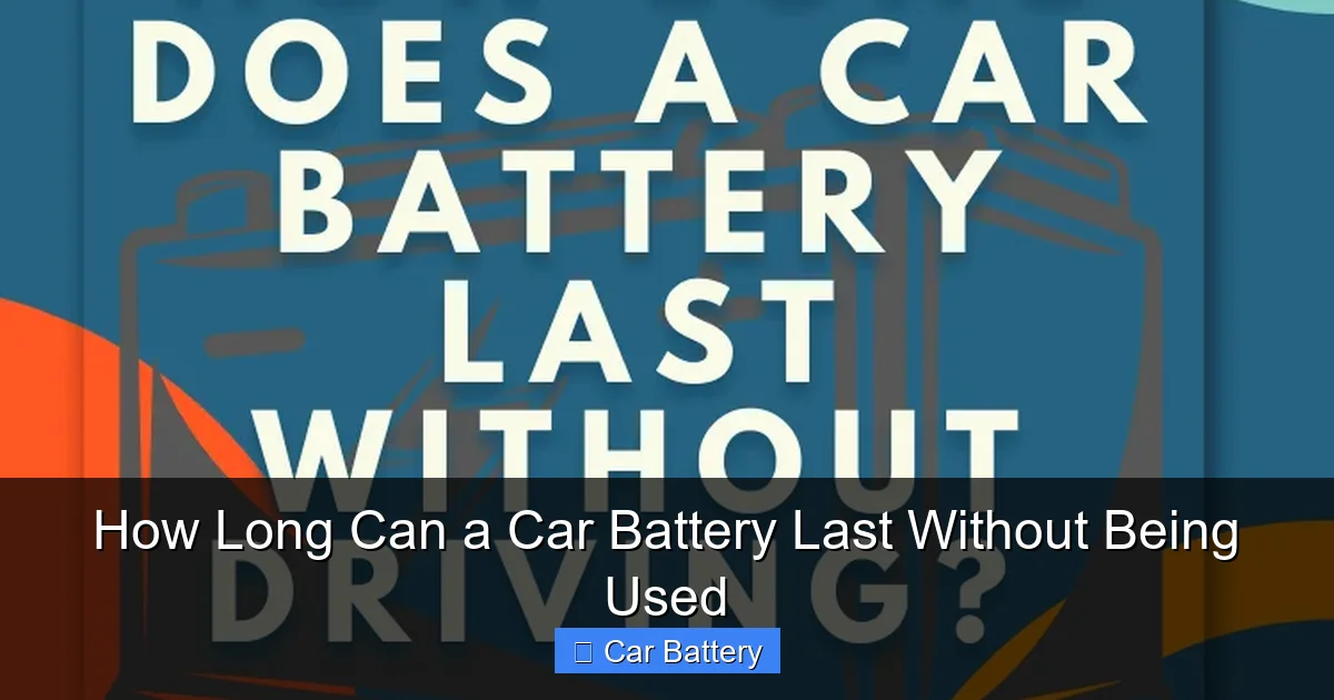 How Long Can a Car Battery Last Without Being Used