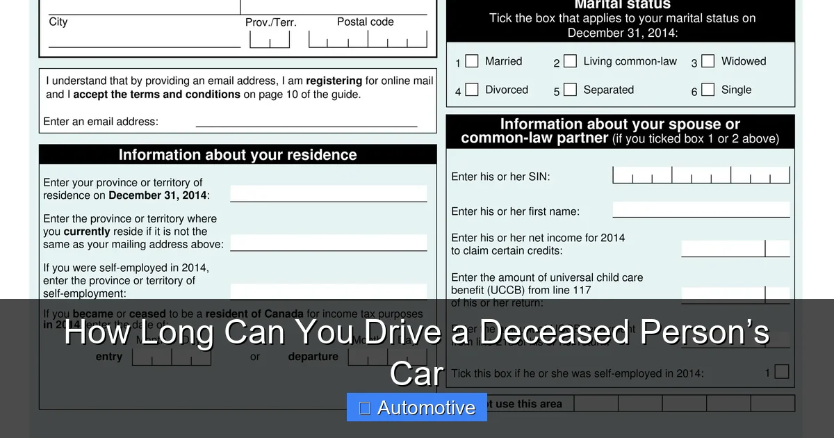 How Long Can You Drive a Deceased Person’s Car