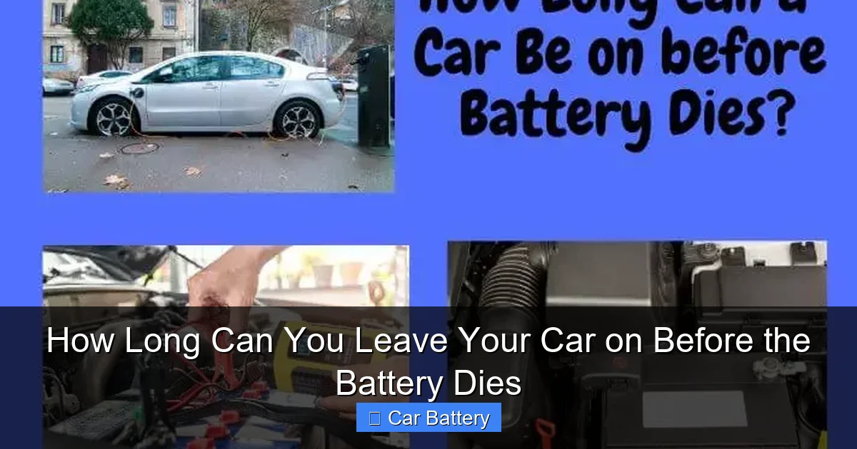 How Long Can You Leave Your Car on Before the Battery Dies