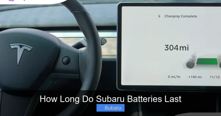 How Long Do Subaru Batteries Last