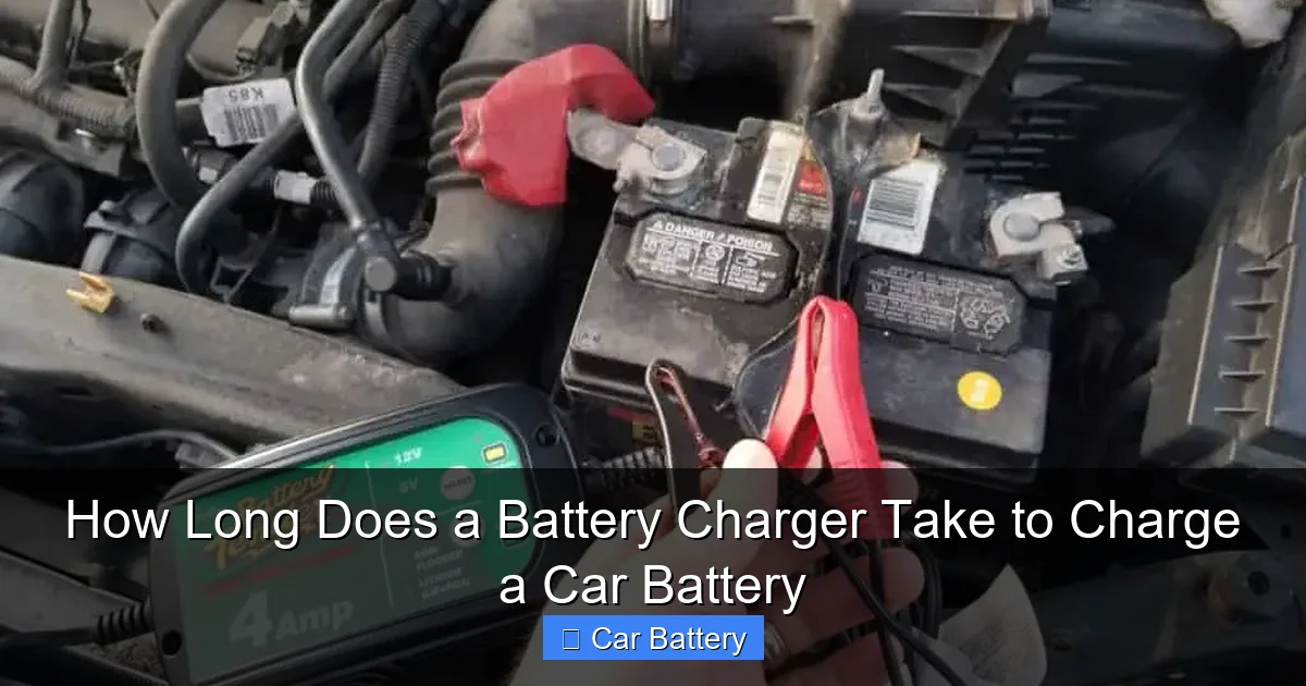 How Long Does a Battery Charger Take to Charge a Car Battery
