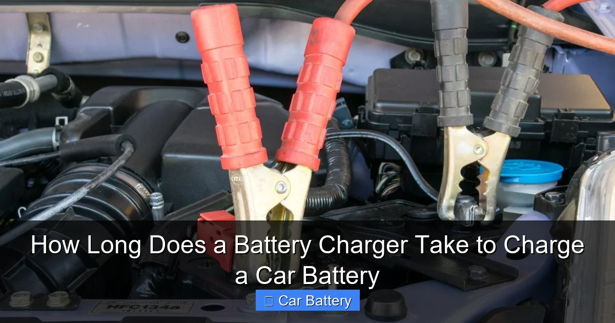 How Long Does a Battery Charger Take to Charge a Car Battery