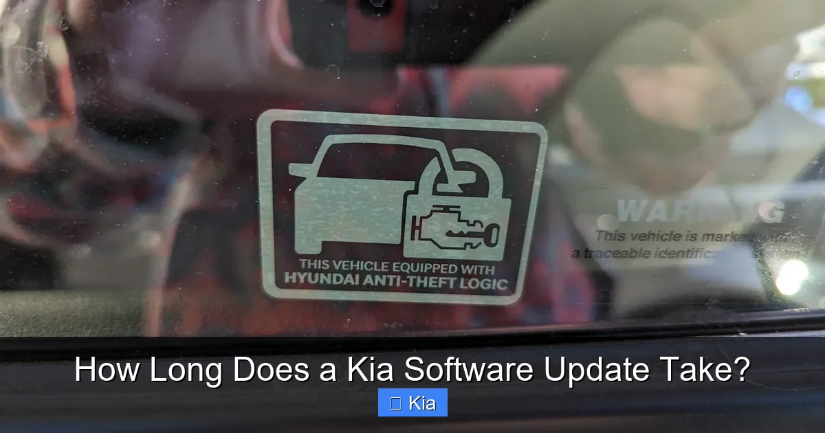 How Long Does a Kia Software Update Take?