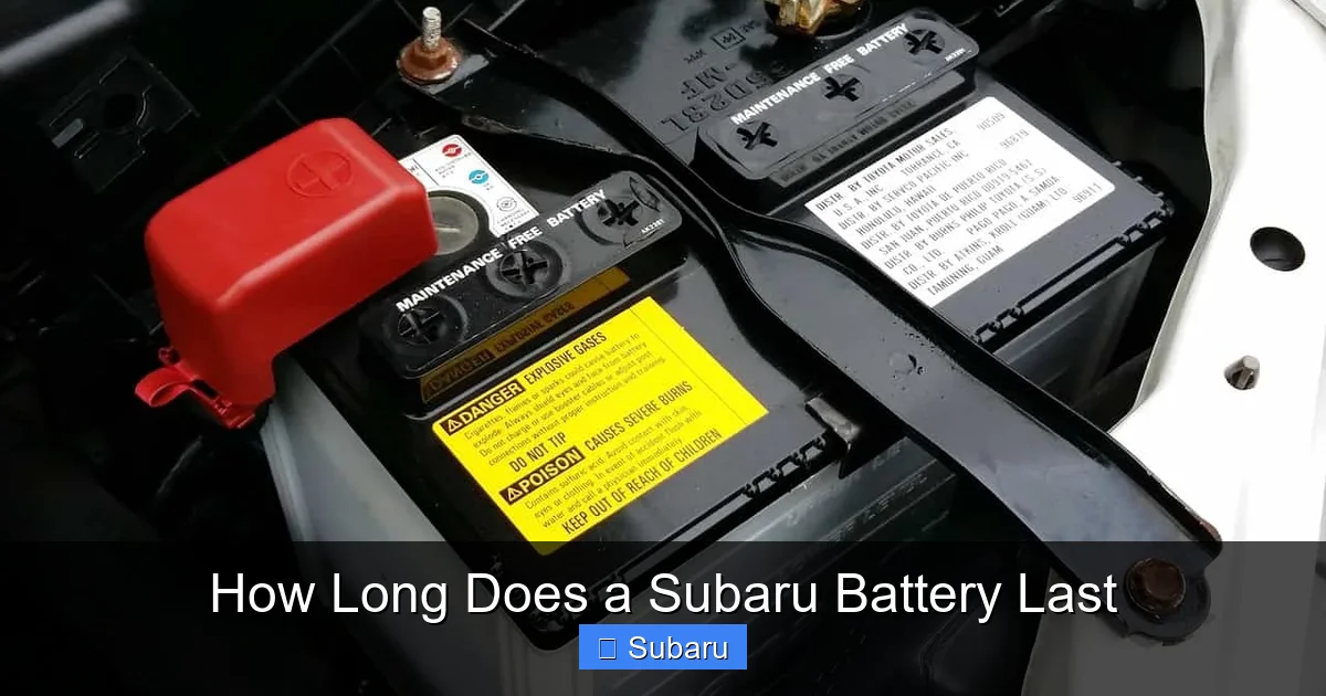 How Long Does a Subaru Battery Last