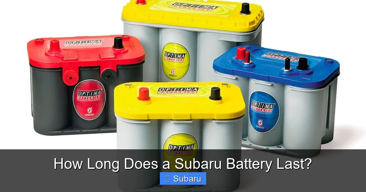 How Long Does a Subaru Battery Last?