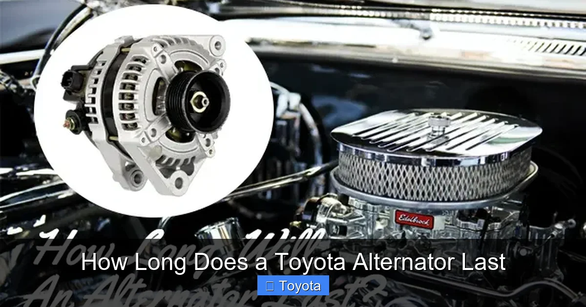 How Long Does a Toyota Alternator Last