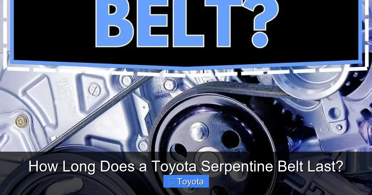 How Long Does a Toyota Serpentine Belt Last?