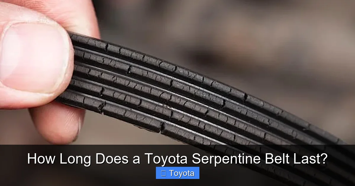 How Long Does a Toyota Serpentine Belt Last?